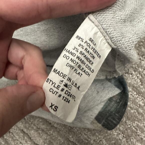 Iroah Dress Womens XS Gray Cityscape Graphic T Shirt Midi Pockets Art Print USA - Picture 10 of 13